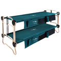 Large Green Double Cot with Storage Organizers J4466