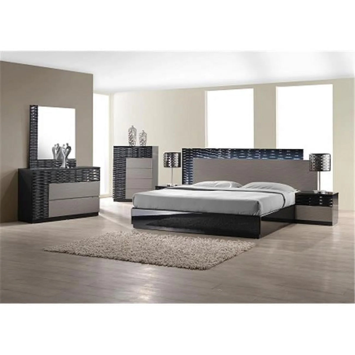 Black & Grey Lacquer Chest O7405