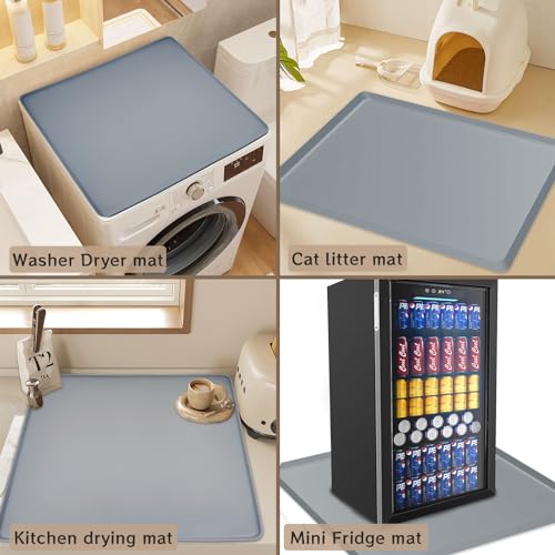 23.6" x 23.6" Silicone Non-slip Waterproof Washer and Dryer Top Protector Mat A149025