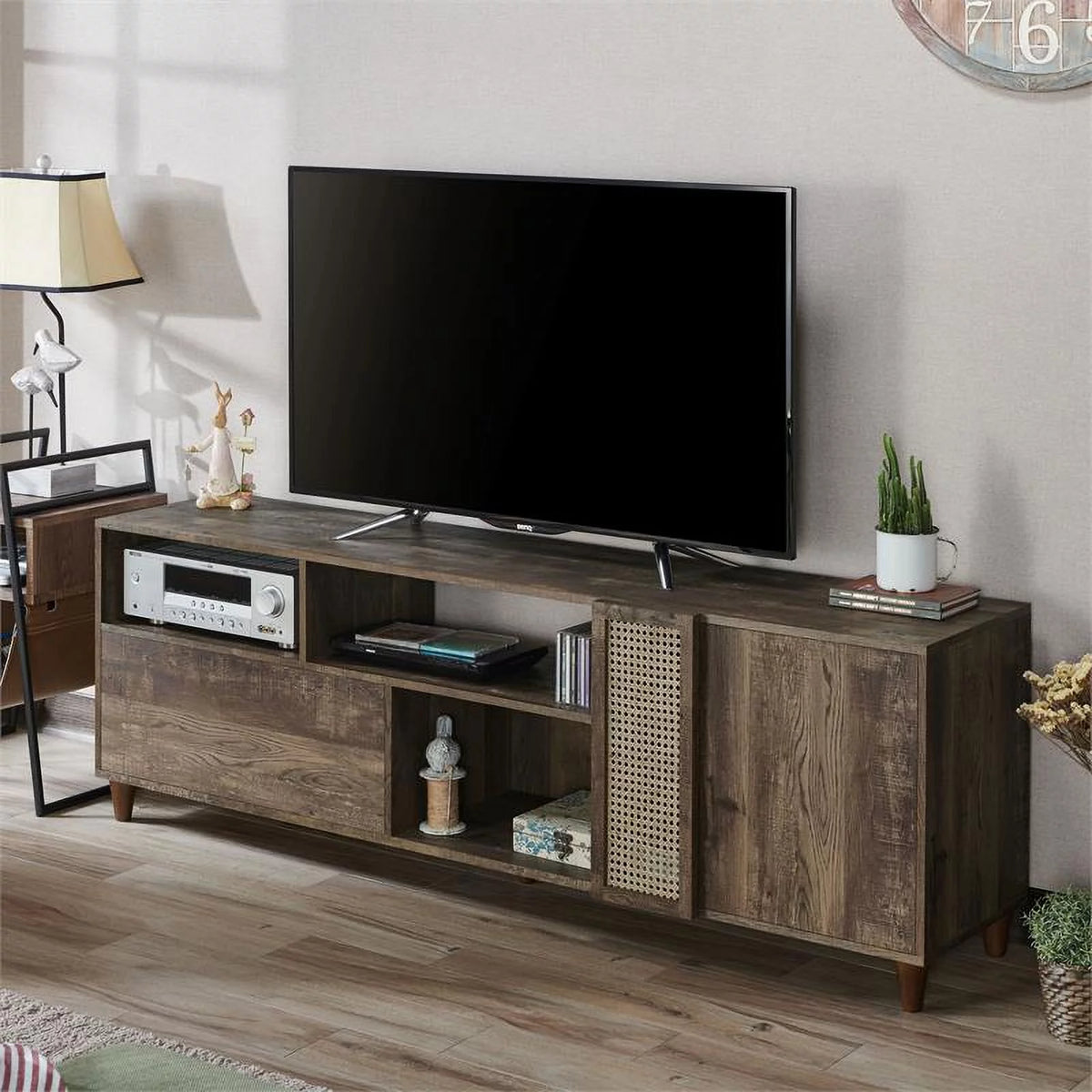 70-Inch Rustic Wood TV Stand I406945