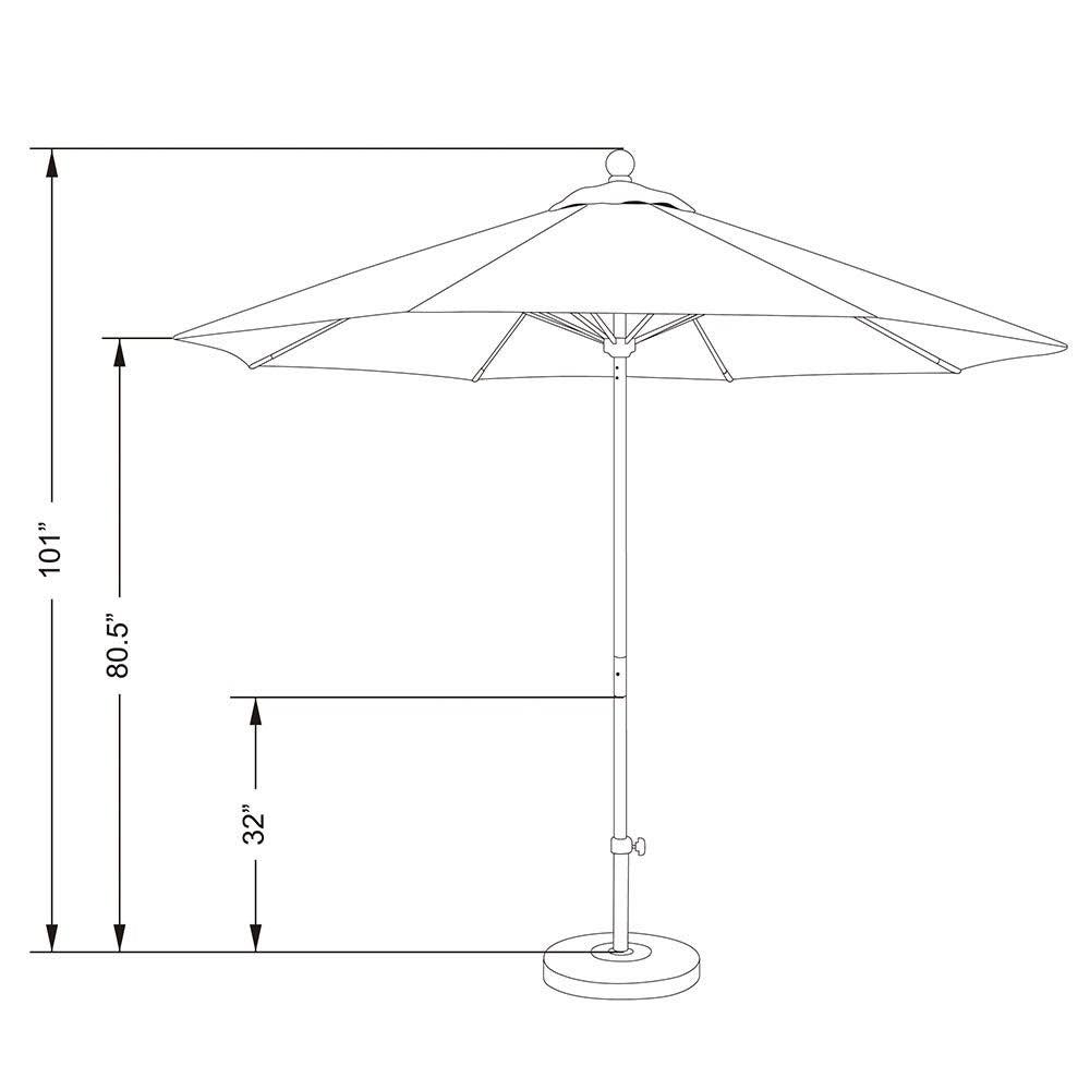 Blue 9' Market Umbrella Y50964