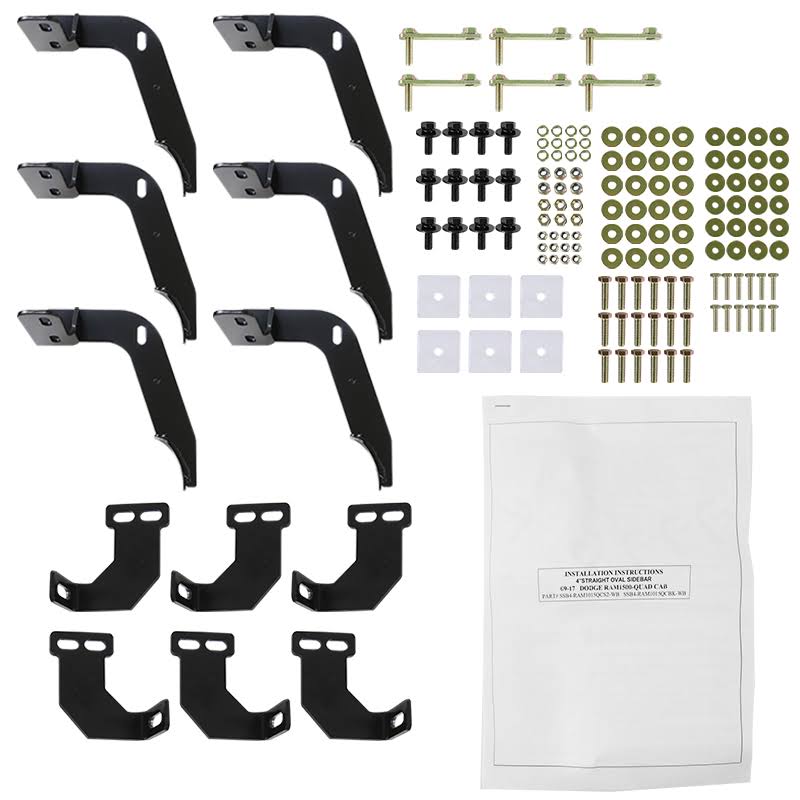 2pc Oval Side Step Bars Nerf Running Boards G913