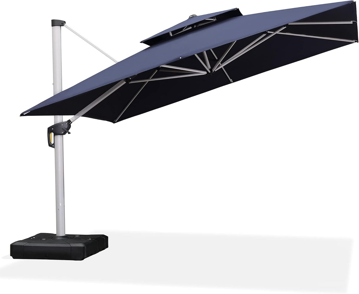 9ft Grey Cantilever Patio Umbrella D56126