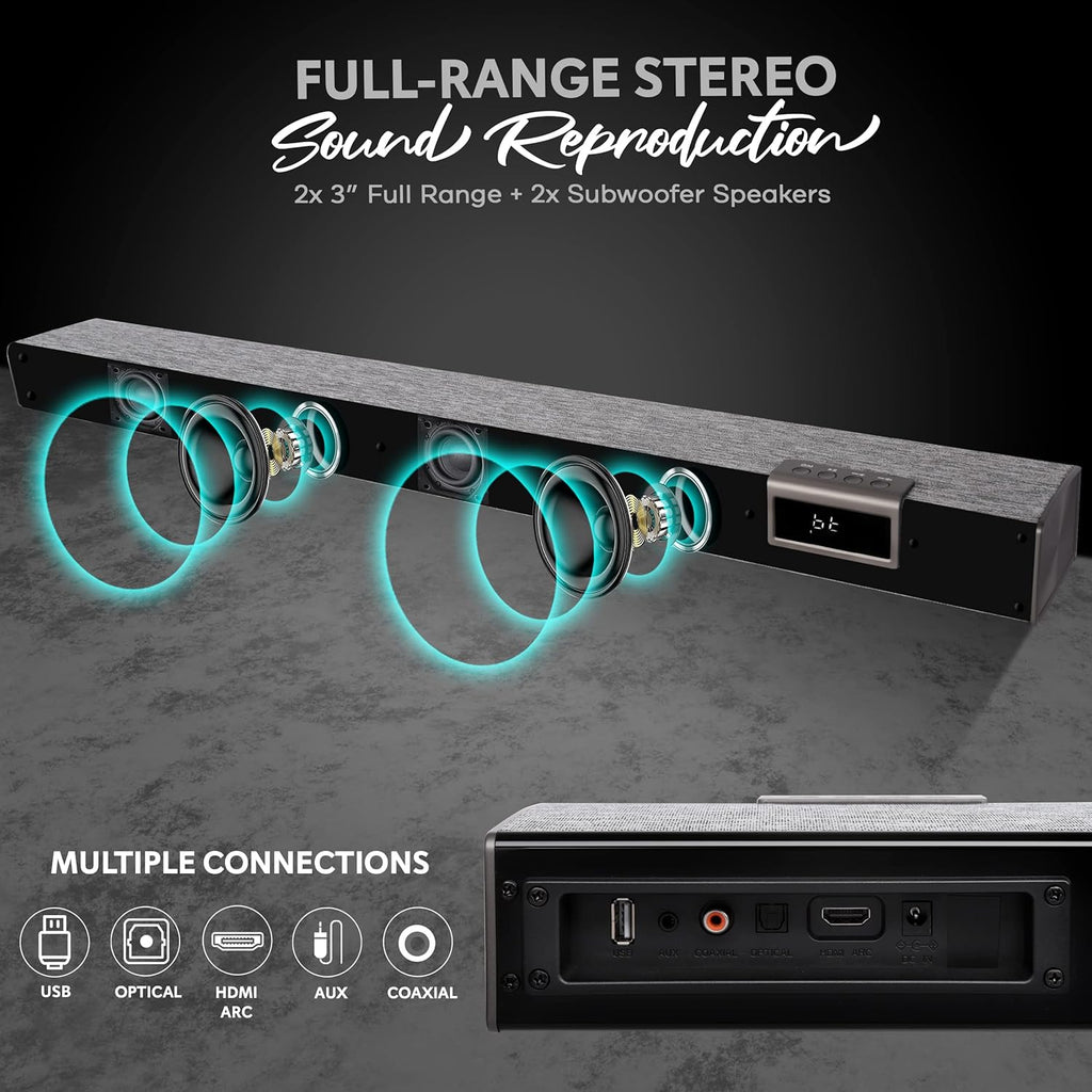 60W 35" Bluetooth Sound Bar with Remote Control L381