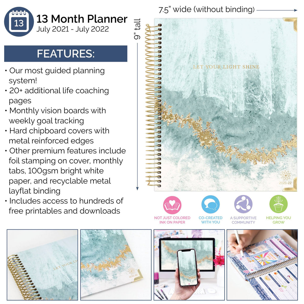 Crystal Blue Hard Cover Vision Planner X18891
