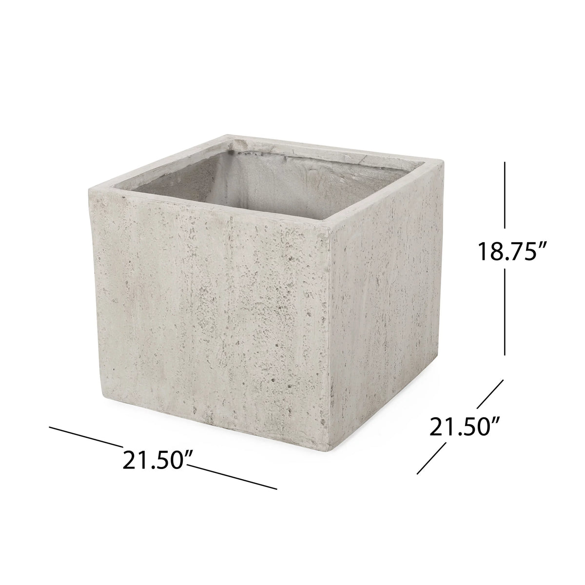 White Cast Stone Square Planter T761