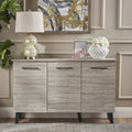 Charcoal Gray and Black Contemporary Rectangular Cabinet R692944