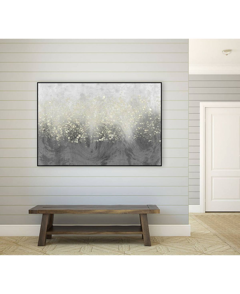Glitter Swirl Framed Canvas Art Block Q203294