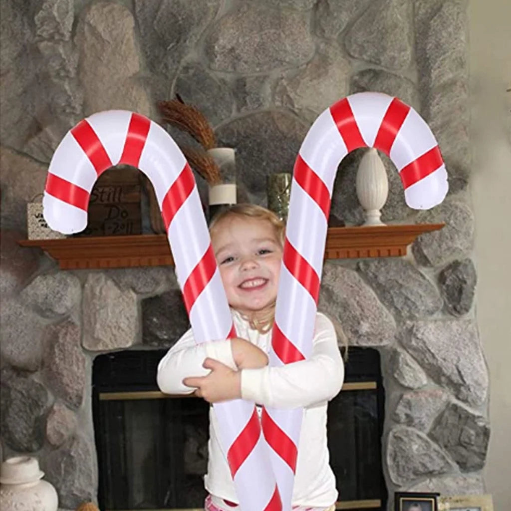 Inflatable Candy Canes Christmas Balloons Outdoor Decoration X726