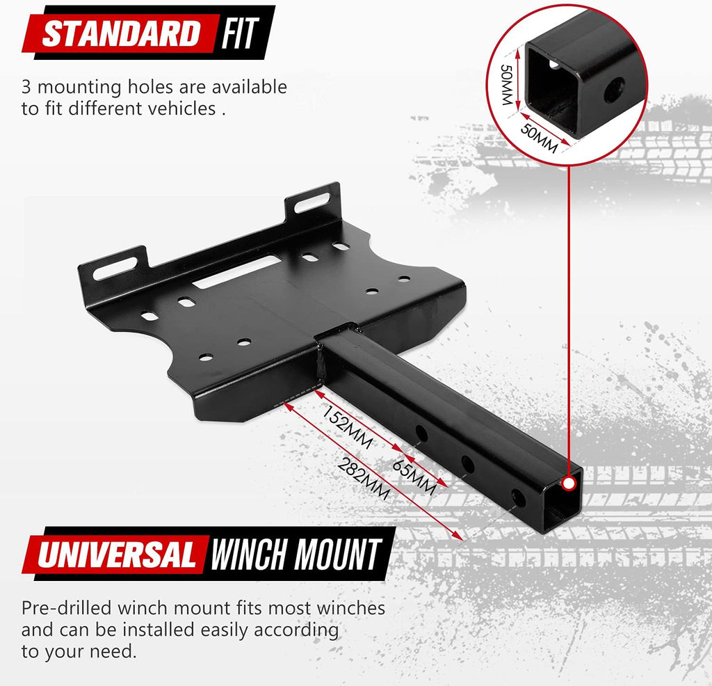 Winch Cradle Winch Mounting Plate Universal 2" Trailer Hitch Winch Mount Bracket Pack of 2 P884692