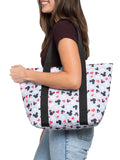 Gray Red White Zip Tote Bag G59564