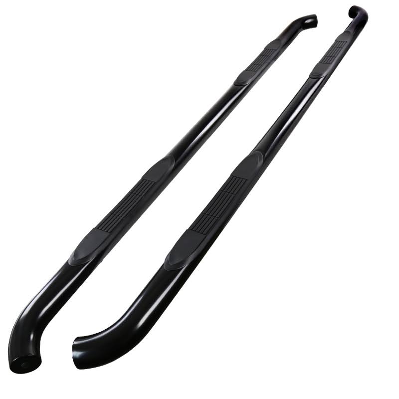 Black 3-Inch Round Side Step Bars B829120