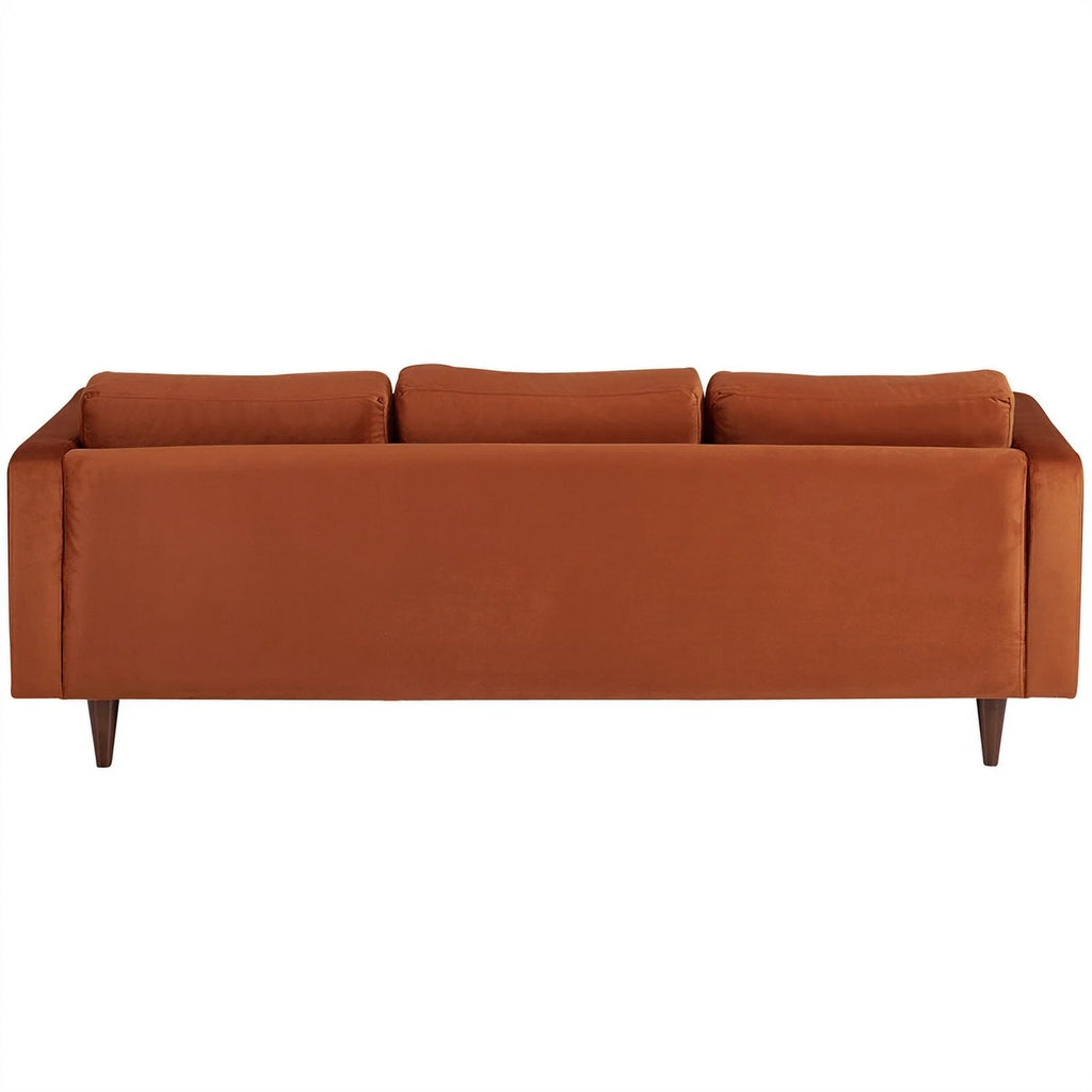 Orange Velvet Sofa X36004