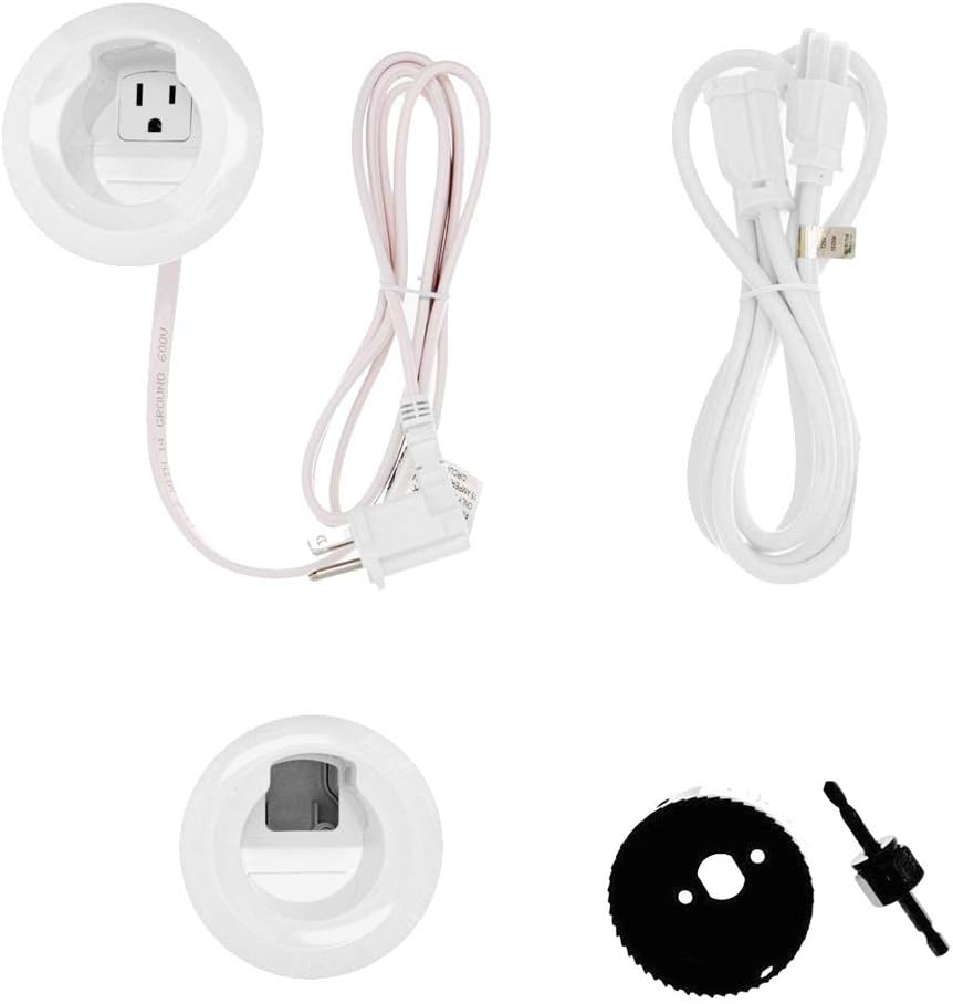 White Recessed In Wall Cord Management Kit, Pack of 2 Y65680