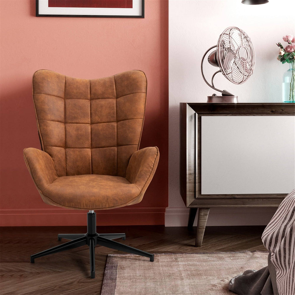 Dark Green Leisure Chair with Round Arm N96753