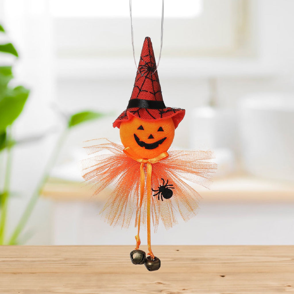 Pumpkin Witch Doll Scary Halloween Cat Novelty Toy Cloth K88448