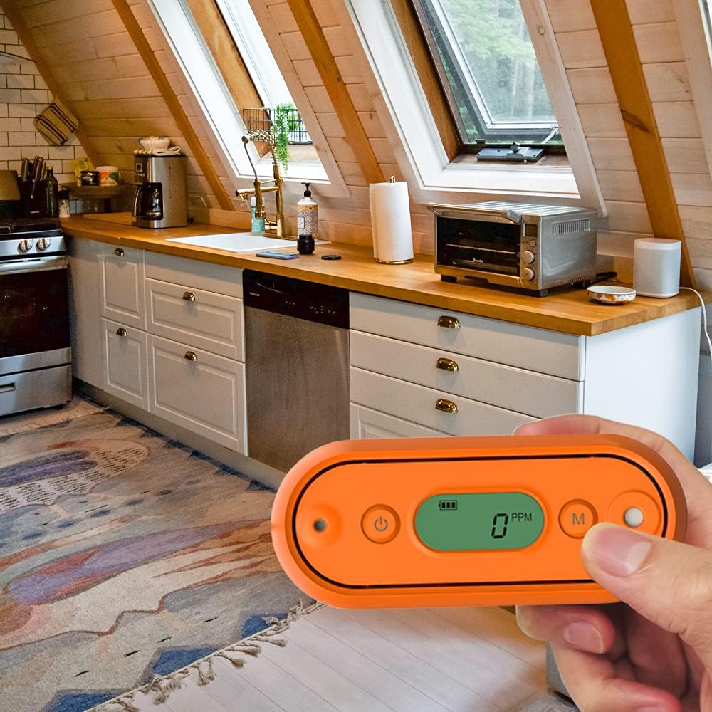 Carbon Monoxide Detector with Visual, Audible, and Vibrating Alerts, Portable CO Monitor, IP67 Waterproof, Battery Operated N5810
