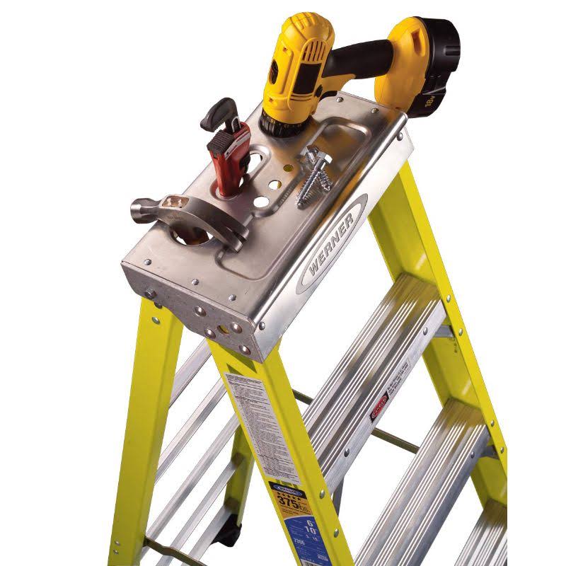 5 ft. Type IAA Fiberglass Step Ladder with Shelf A945443