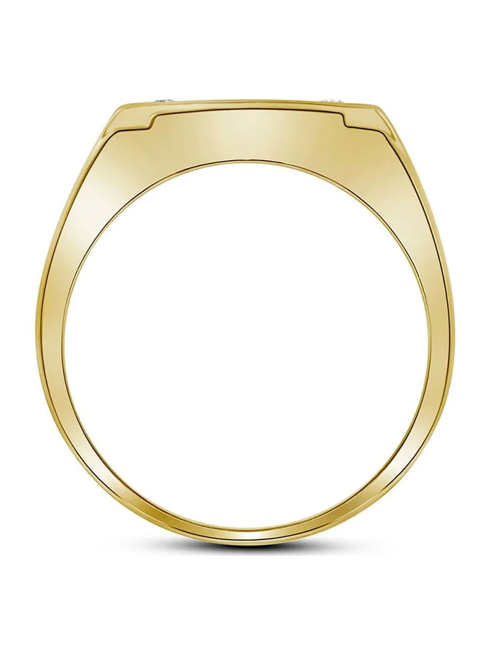 10kt Yellow Gold Mens Diamond Cluster Ring E75544
