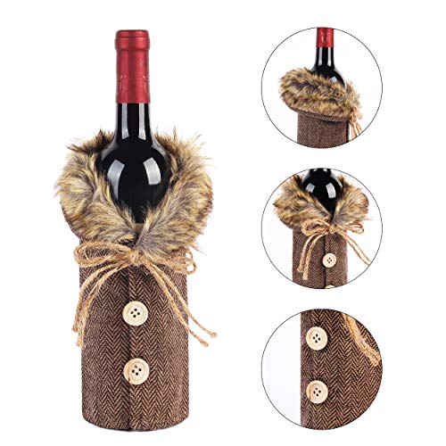 4 Pieces Christmas Sweater Wine Bottle Covers J75121