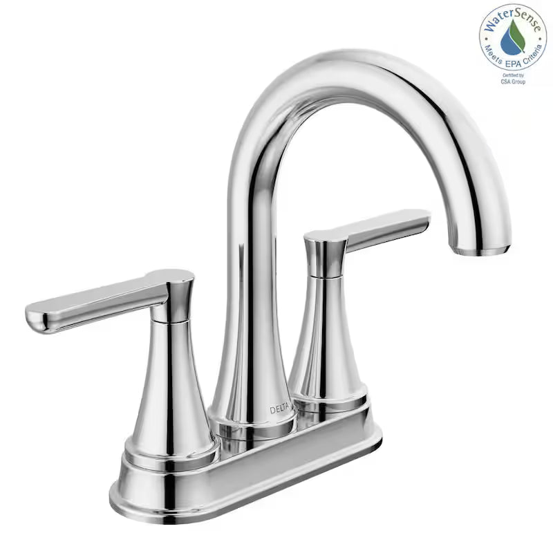 4 in. Centerset Double Handle Bathroom Faucet Polished Chrome U249530