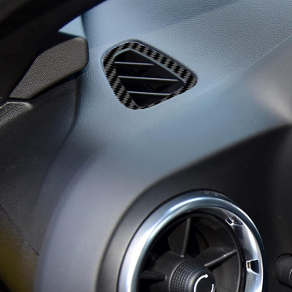 Carbon Fiber Texture Vinyl Wrap Center Console Dashboard Cover for Chevrolet Camaro 28PCS Black X4211