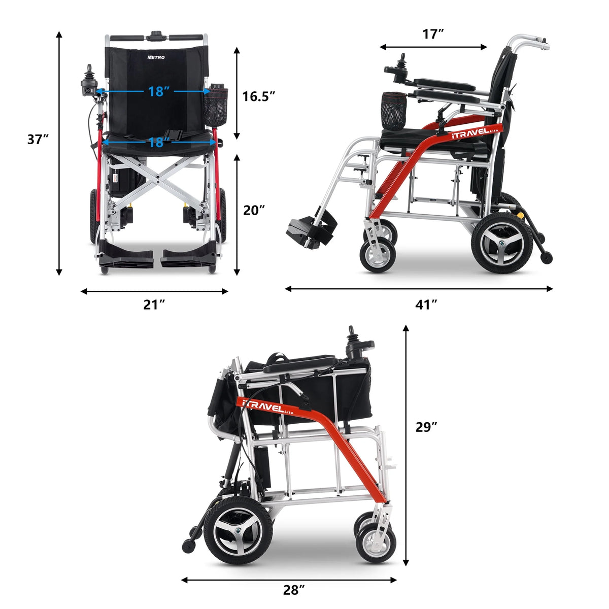 Lightweight Foldable Electric Wheelchair L53527