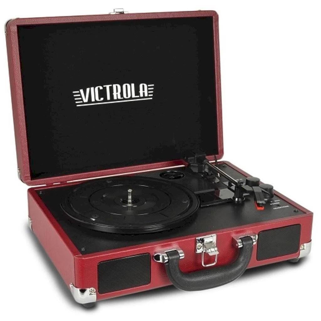 Bluetooth Suitcase Record Player with 3-Speed Turntable U7691