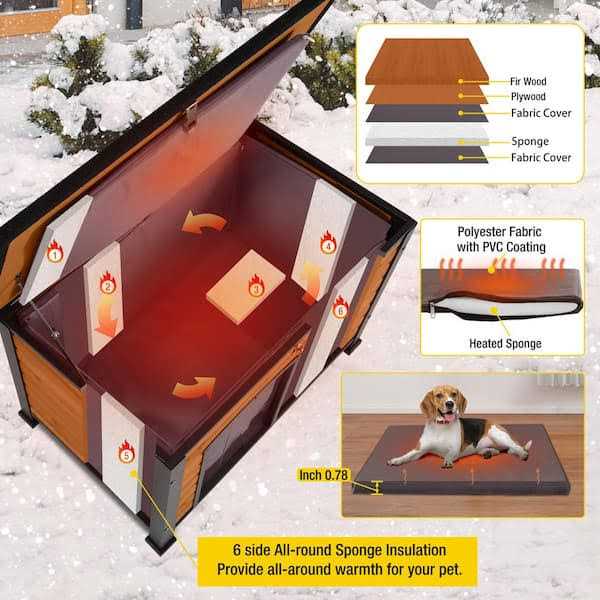 Insulated Outdoor Dog House with Liner G235100