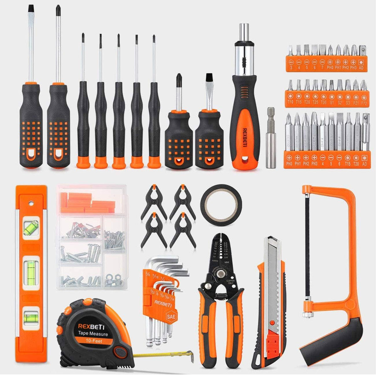 217-Piece Household Tool Kit with Solid Carrying Tool Box D689928