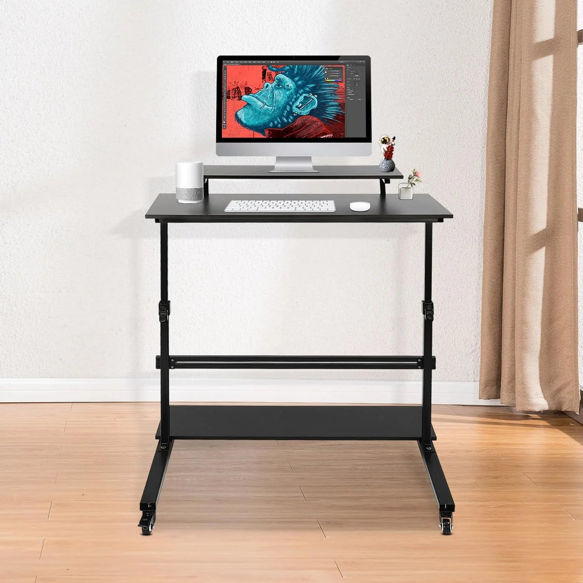 Height Adjustable Rolling Computer Desk Z4380