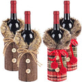 4 Pieces Christmas Sweater Wine Bottle Covers J75121