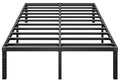 14 Inch Tall Black Metal Platform Twin Size Bed Frame S5941