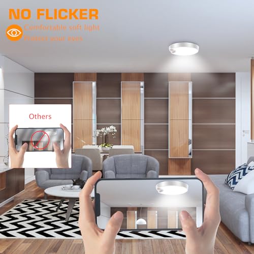 Wireless Battery Operated LED Ceiling Light with Remote, 7.5 Inch 6000mAh M552