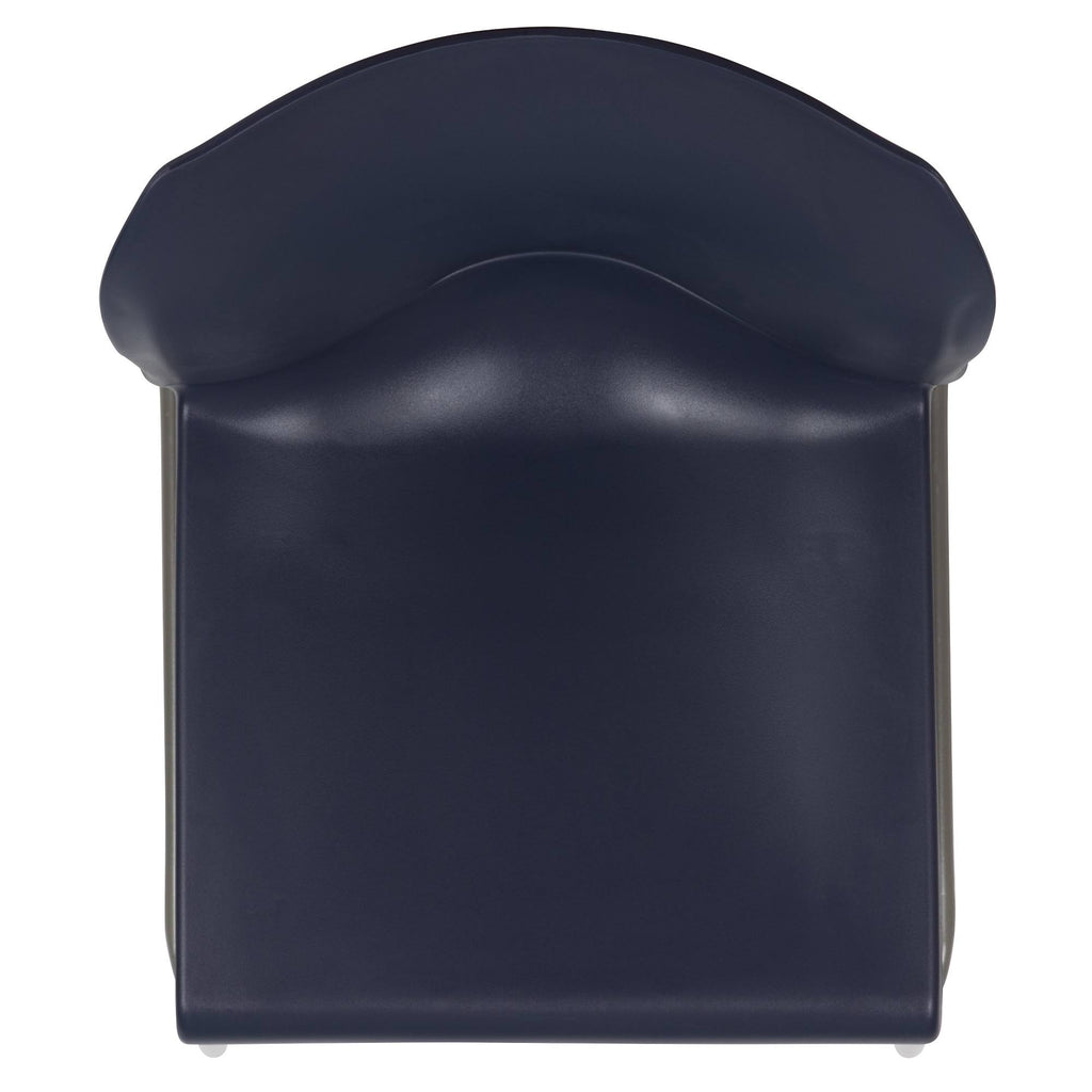 Navy Contoured Stack Chair with Sled Base Q2098