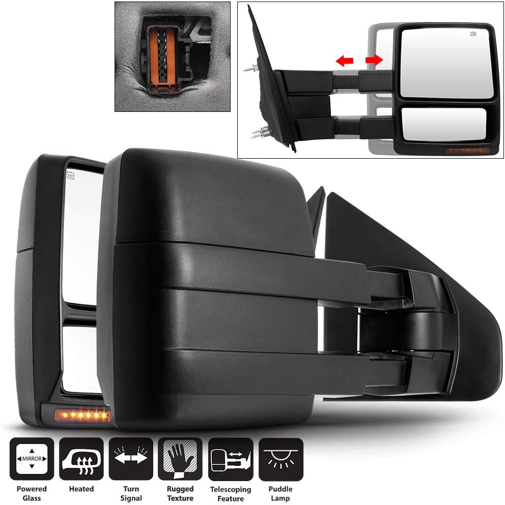 Telescoping Towing Side Mirrors Left+Right E75454