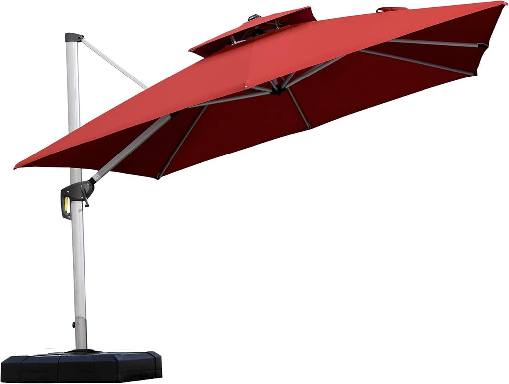 9ft Grey Cantilever Patio Umbrella D56126