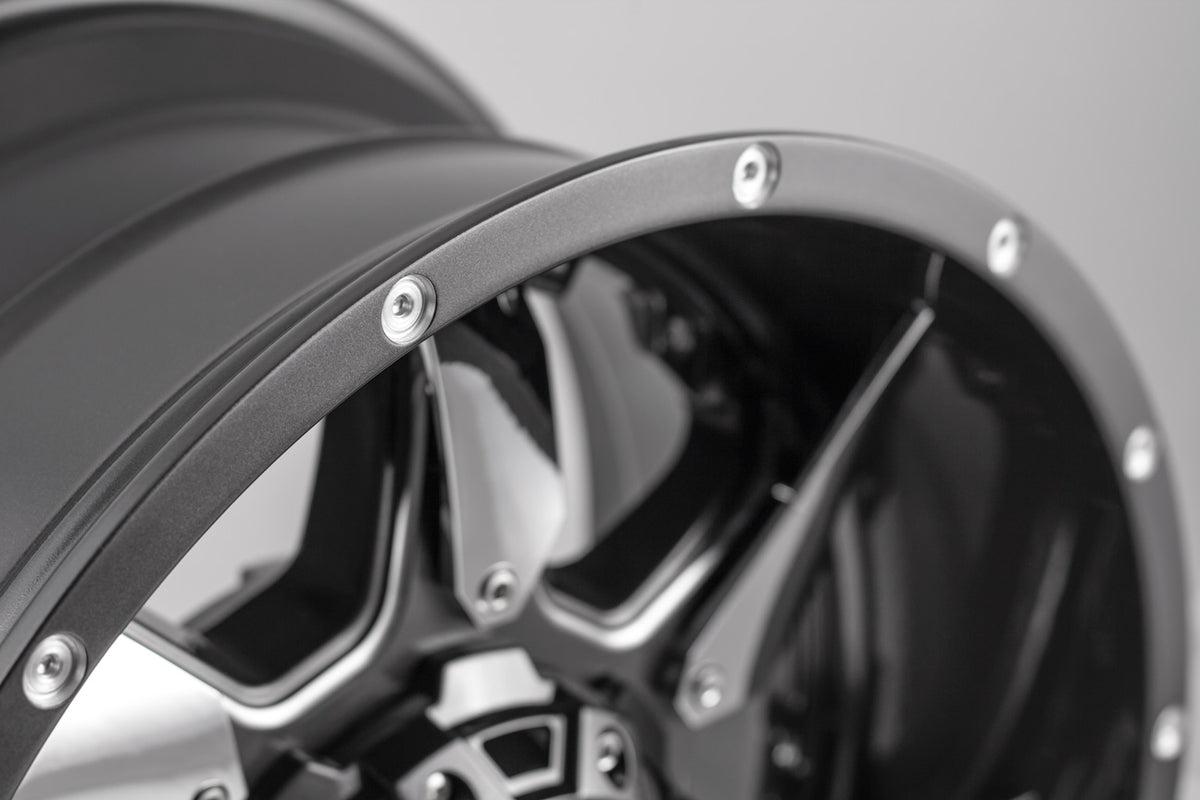 17x9 Inch Gloss Graphite Milled Wheel N1663
