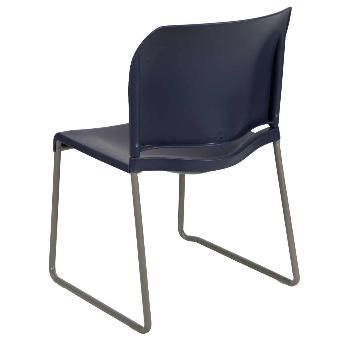 Navy Contoured Stack Chair with Sled Base Q2098