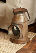Metal Glass Candle Lantern 8 W 19 H E79871
