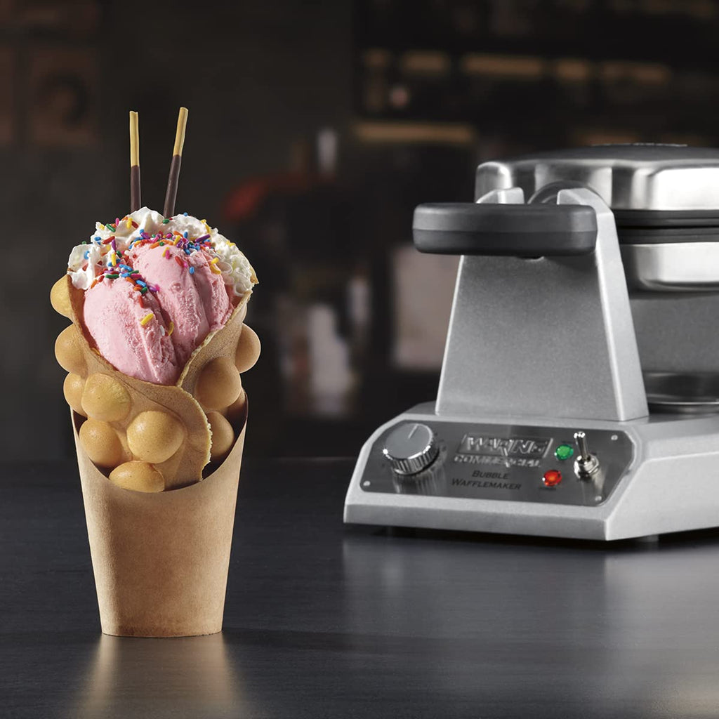 Commercial Bubble Waffle Maker with Cast Aluminum Grids V3446