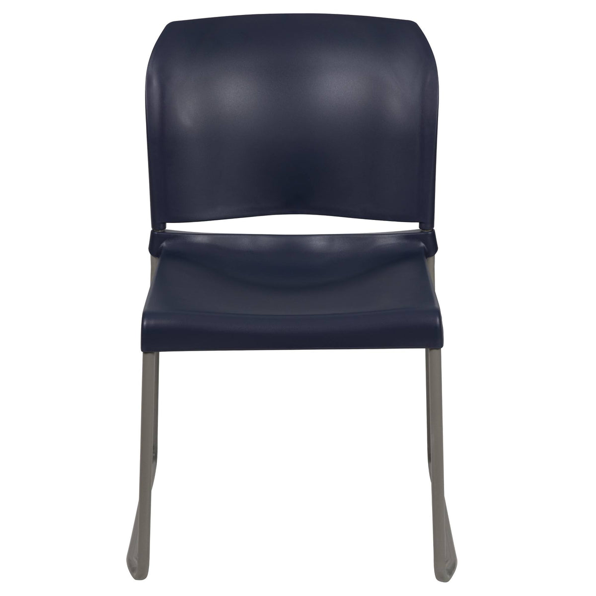 Navy Contoured Stack Chair with Sled Base Q2098