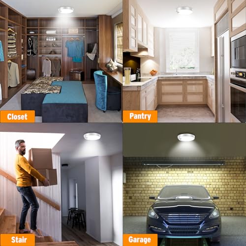 Wireless Battery Operated LED Ceiling Light with Remote, 7.5 Inch 6000mAh M552