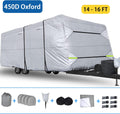 450D Oxford Cloth Travel Trailer RV Cover for 14-16ft Motorhome S346