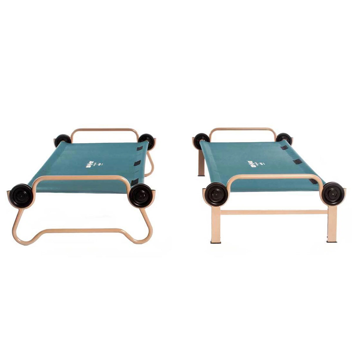 Large Green Double Cot with Storage Organizers J4466