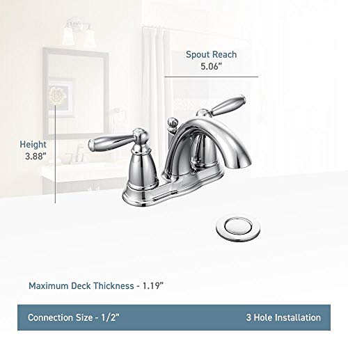 Oil Rubbed Bronze Two-Handle Low Arc Centerset Bathroom Faucet with Drain Assembly R973094