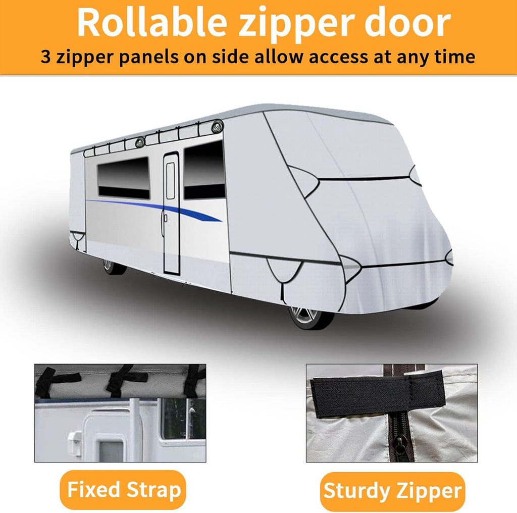 450D Oxford Cloth Travel Trailer RV Cover for 14-16ft Motorhome S346