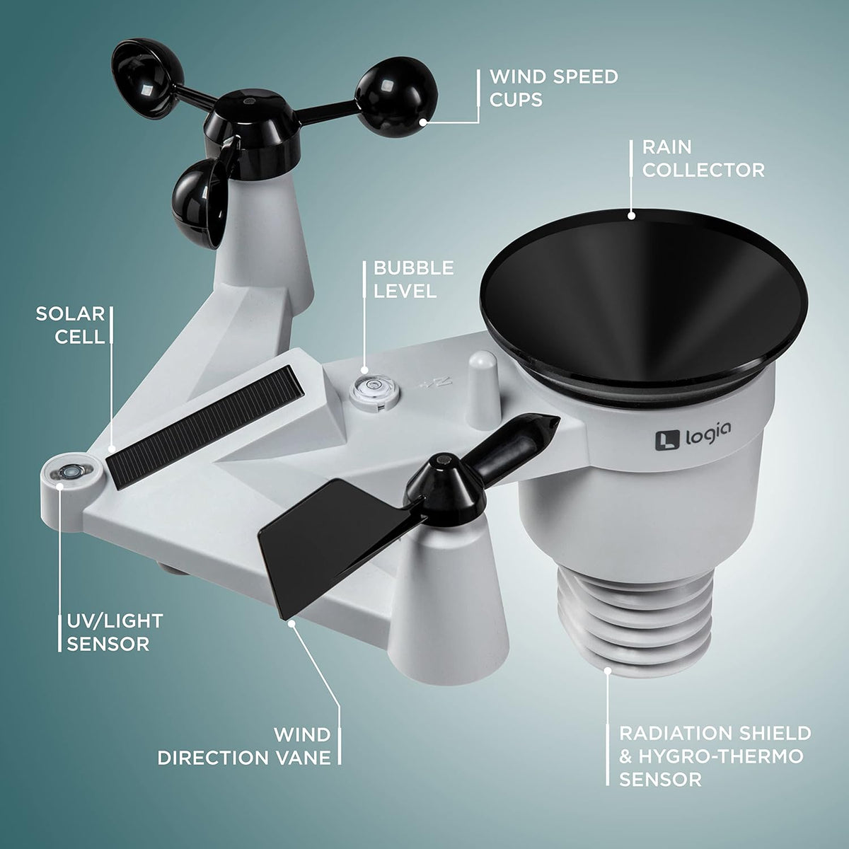 7-in-1 Wireless Weather Station with Color Display J64515