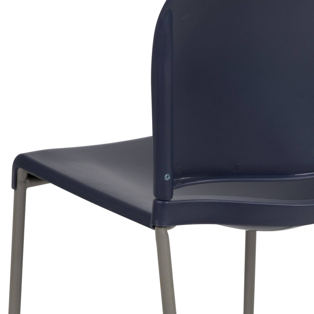 Navy Contoured Stack Chair with Sled Base Q2098