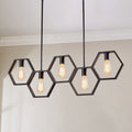 5-Light Square Geometric Pendant T622